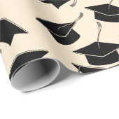 Afstudeerder Pet Pattern Afstuderen Cadeaupapier (Rol Hoek)