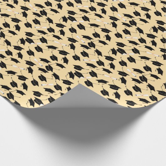 Afstudeerder Pet Pattern Afstuderen Cadeaupapier (Hoek)