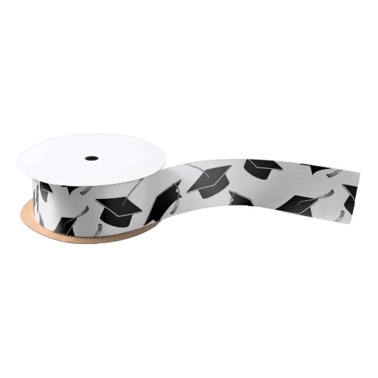 Afstudeerder Pet Pattern Afstuderen Satijnen Lint (Spoel)