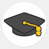 Afstudeerder Pet Ronde Sticker (Voorkant)