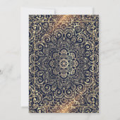 Afstudeerder Pet, Roos Gold Drives, Navy Blue Gold Kaart (Achterkant)