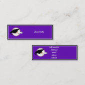 Afstudeerder Pet School Kleuren Paarse Mini Visitekaartje (Voorkant / Achterkant)