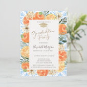 Afstudeerder Pet, Sinaasappel Mediterraan Blauw Af Kaart (Staand voorkant)