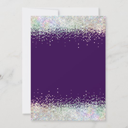 Afstudeerder Pet Tassel Confetti Paarse Afstuderen Kaart (Achterkant)