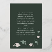 Afstudeerder Pet Tassel Foto Afstuderen Folie Aank Folie Uitnodiging (Achterkant)