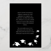 Afstudeerder Pet Tassel Foto Afstuderen Folie Aank Folie Uitnodiging (Achterkant)