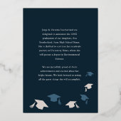 Afstudeerder Pet Tassel Foto Afstuderen Folie Aank Folie Uitnodiging (Achterkant)