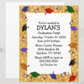 Afstudeerder pet thema afgestudeerde partij flyer  (Voorkant / Achterkant)