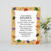 Afstudeerder pet thema afgestudeerde partij flyer  (Staand voorkant)