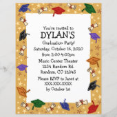 Afstudeerder pet thema afgestudeerde partij flyer (Voorkant)