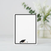 Afstudeerder Pet Tilt w / School Kleuren Zwart-wit Briefkaart (Staand voorkant)