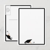 Afstudeerder Pet Tilt w / School Kleuren Zwart-wit Briefkaart (Voorkant / Achterkant)