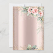 Afstudeerder Pet, Wijnglas, Bloemen Roos Goud Afst Kaart (Achterkant)