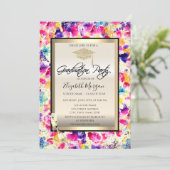 Afstudeerder Pet, Wijnglas, Confetti Bloemen Afstu Kaart (Staand voorkant)