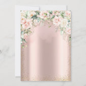 Afstudeerder Pet, Wijnglas, Confetti Rozen Afstude Kaart (Achterkant)