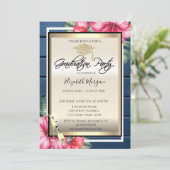 Afstudeerder Pet, Wijnglas, Hibiscus Blue Wood Afs Kaart (Staand voorkant)