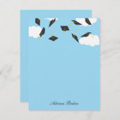 Afstudeerder Petten Afstuderen Dank u kaart (Voorkant / Achterkant)