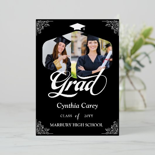 Afstudeerder Photo Collage Aankondiging (Staand Voorkant)