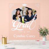 Afstudeerder Photo Collage Afstuderen Acryl Bord (Huwelijk)