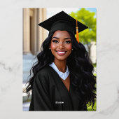 AFSTUDEERDER Photo Collage Graduation Party Folie Uitnodiging (Achterkant)