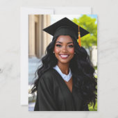 AFSTUDEERDER Photo Collage Graduation Party Kaart (Achterkant)