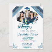 Afstudeerder Photo Collage Graduation Party Kaart (Voorkant)