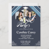 Afstudeerder Photo Collage Graduation Party Kaart (Voorkant)