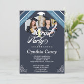 Afstudeerder Photo Collage Graduation Party Kaart (Staand voorkant)