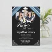 Afstudeerder Photo Collage Graduation Party Kaart (Staand voorkant)