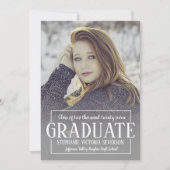 Afstudeerder Portret Foto Sjabloon GraduPartij Kaart (Voorkant)