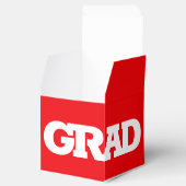 AFSTUDEERDER Red and White Graduation Party Bedankdoosjes (Geopend)