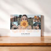 Afstudeerder Retro fotocollage Drieluik Aankondiging