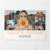 Afstudeerder Retro fotocollage Drieluik Aankondiging (Cover)