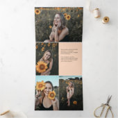 Afstudeerder Retro fotocollage Drieluik Aankondiging (Binnen)