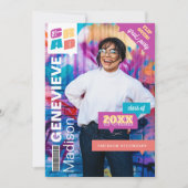 Afstudeerder Retro Hip Afstuderen Foto Magazine Ho Kaart (Voorkant)