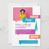 Afstudeerder Retro Hip Afstuderen Foto Magazine Ho Kaart (Achterkant)