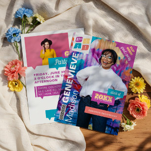 Afstudeerder Retro Hip Afstuderen Foto Magazine Ho Kaart