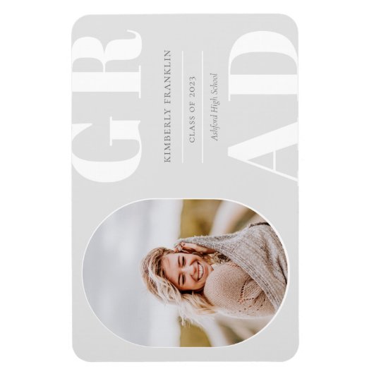 AFSTUDEERDER Rond  Lijst Afstuderen Magnet Magneet (Verticaal)