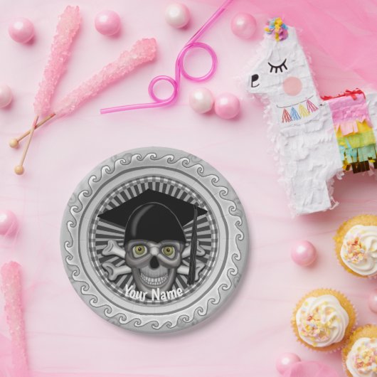 Afstudeerder Schedelpapier bord (Feest)