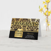 Afstudeerder School Afstuderen Aangepaste naam Fau Kaart (Gele Bloem)