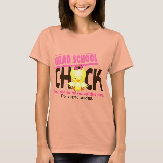 Afstudeerder School Chick 2 T-shirt (Voorkant)
