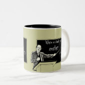 Afstudeerder School Tweekleurige Koffiemok (Voorkant rechts)