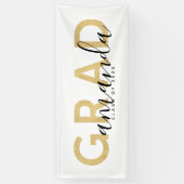 Afstudeerder Script naam gepersonaliseerd modern A Spandoek (Verticaal)