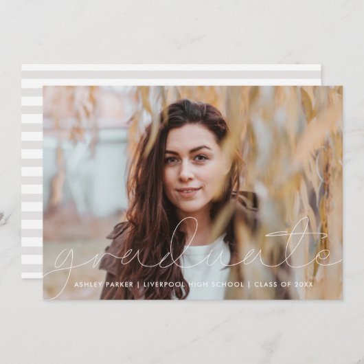 Afstudeerder Script Photo Afstuderen Aankondiging  (Voorkant / Achterkant)