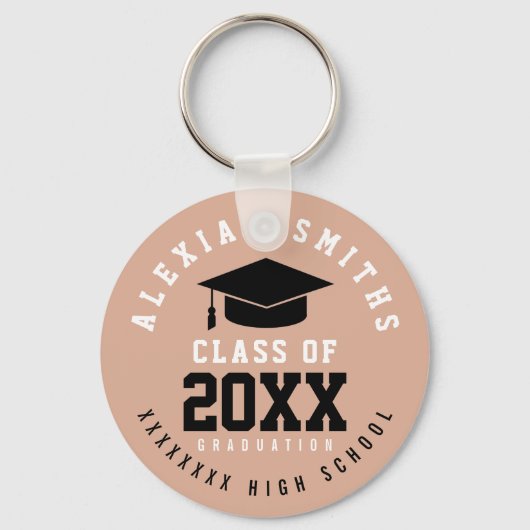 Afstudeerder Sleutelhanger met haar naam en lesjaa (Voorkant)