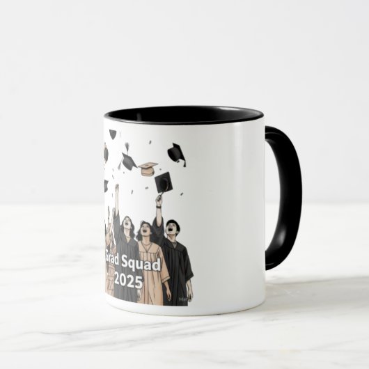 Afstudeerder Squad 2025 Petten Toss Mok (Voorkant rechts)