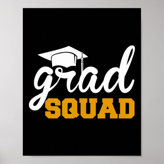Afstudeerder Squad Funny Senior CL van het Afstude Poster (Voorkant)