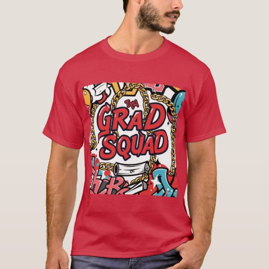Afstudeerder Squad Hip-Hop Graffiti Afstuderen Man T-shirt (Voorkant)