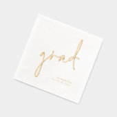 Afstudeerder Stijlvol Script Naam Jaar Folie Servetten (Links)