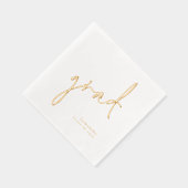 Afstudeerder Stijlvol Script Naam Jaar Folie Servetten (Rechts)